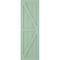 Ekena Millwork True Fit PVC Two Equal Panel Farmhouse Fixed Mount Shutters w/ Z-Bar, Seaglass , 15W x 32H, PR TFP102FH15X032SG - alternate 10
